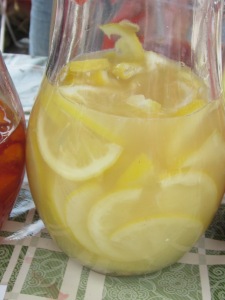 Fresh lemon syrup.